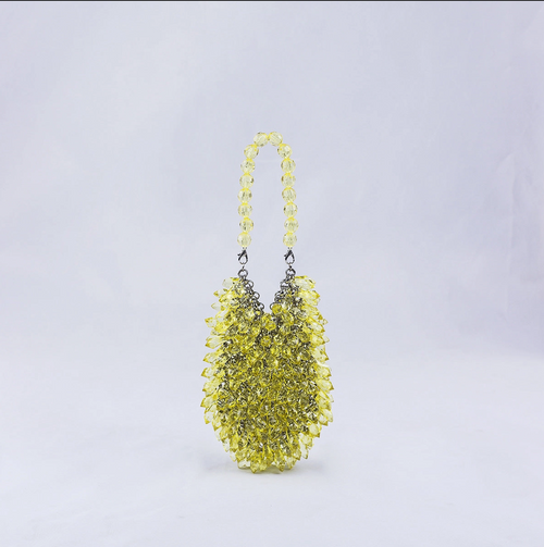 Infusion Archive The Prism Crystal Teardrop Handbag Sparkling Shoulder Bag Citrine