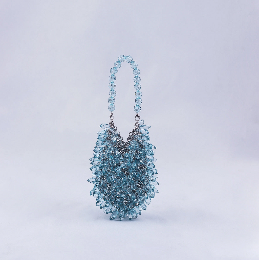Infusion Archive The Prism Crystal Teardrop Handbag Sparkling Shoulder Bag Sapphire